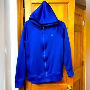 Women’s Under Armour semi-fitted zip up hoodie in blue